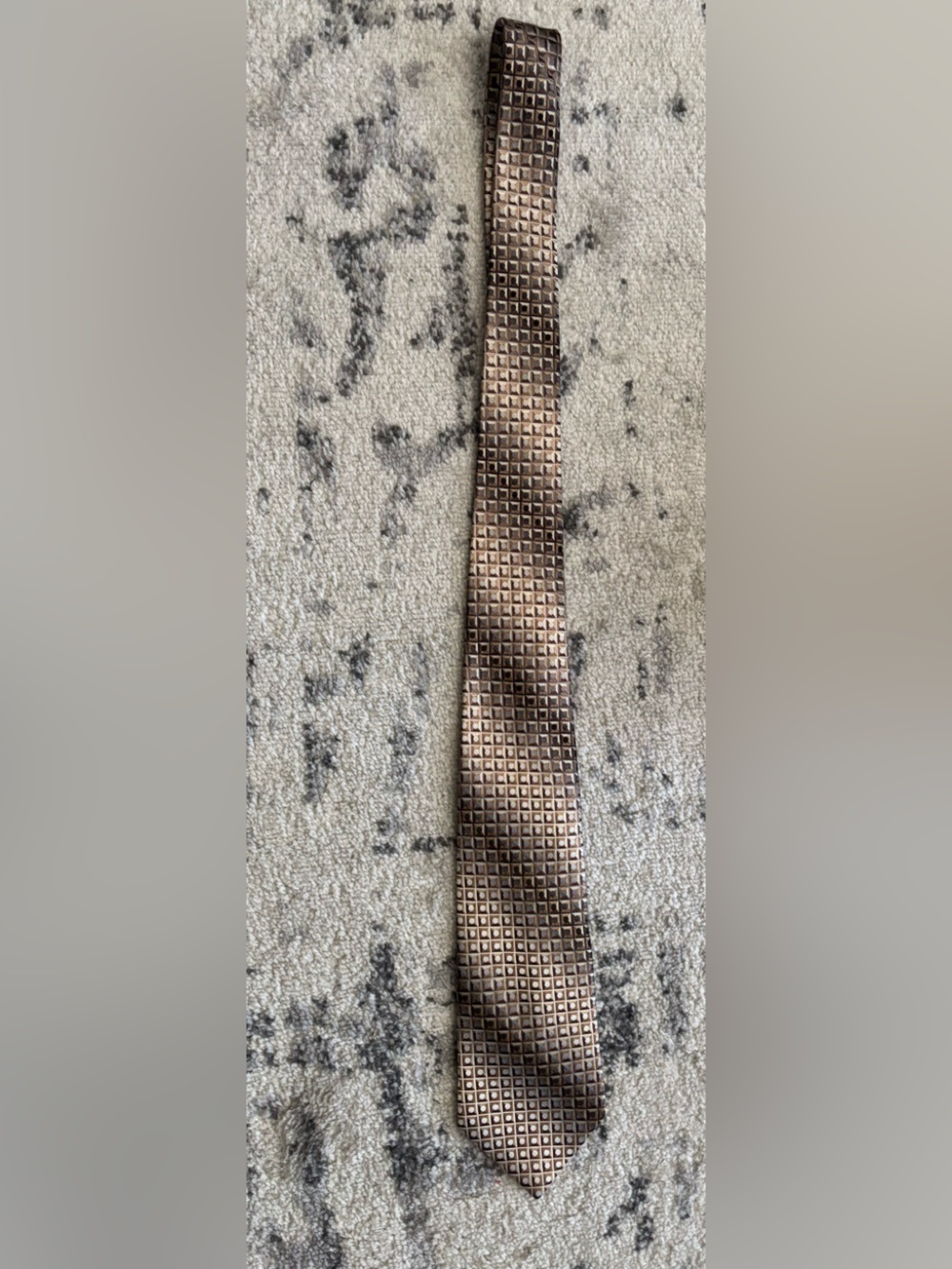 Burberry Brown Geometric Pattern Men's Tie